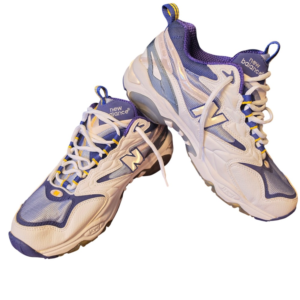 New Balance 1002 Cross Training Shoes White Blue Yellow 10.5 4E Extra Wide
